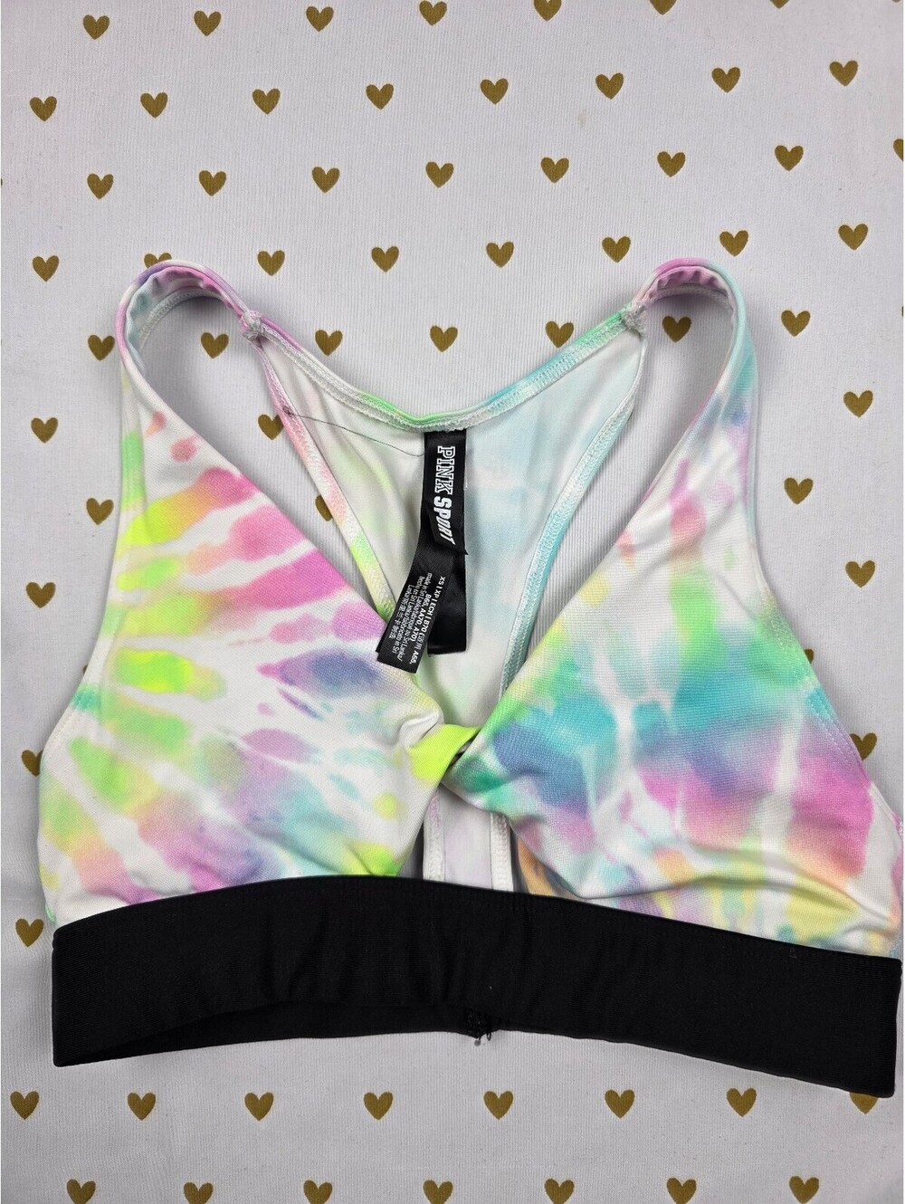 Victorias Secret Pink Tye Dye Sports bra XS Bralette Bra Top Tank